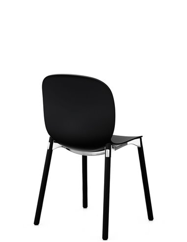 Кресло PROFIM NOOR WOODEN LEGS 6080 GRAPHITE, DARK ASH