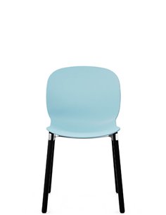 Кресло PROFIM NOOR WOODEN LEGS 6080 SKY, DARK ASH
