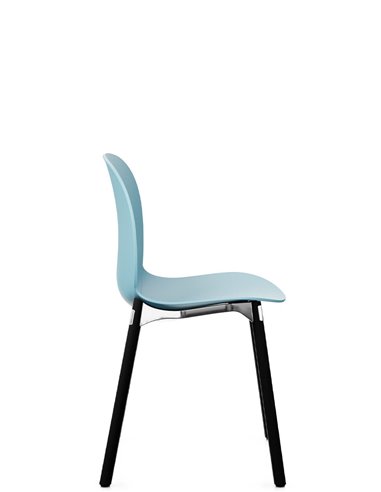 Кресло PROFIM NOOR WOODEN LEGS 6080 SKY, DARK ASH