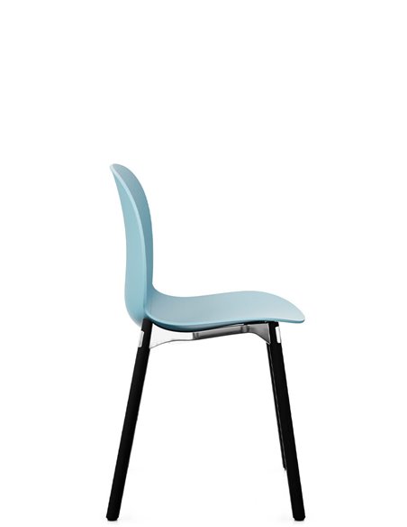 Кресло PROFIM NOOR WOODEN LEGS 6080 SKY, DARK ASH