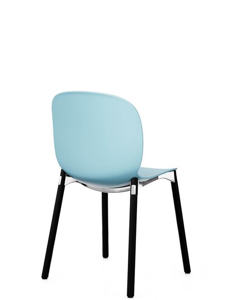 Кресло PROFIM NOOR WOODEN LEGS 6080 SKY, DARK ASH
