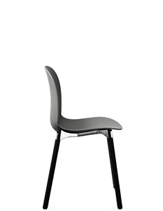 Кресло PROFIM NOOR WOODEN LEGS 6080 GLAY, DARK ASH 2
