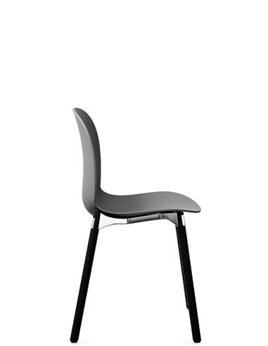 Крісло PROFIM NOOR WOODEN LEGS 6080 GLAY, DARK ASH