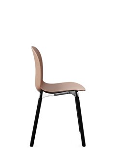 Кресло PROFIM NOOR WOODEN LEGS 6080 CORAL, DARK ASH 2