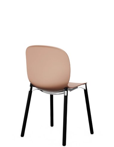 Кресло PROFIM NOOR WOODEN LEGS 6080 CORAL, DARK ASH