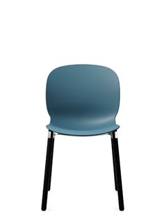 Кресло PROFIM NOOR WOODEN LEGS 6080 TEAL BLUE, DARK ASH