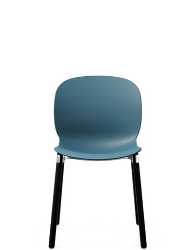 Кресло PROFIM NOOR WOODEN LEGS 6080 TEAL BLUE, DARK ASH