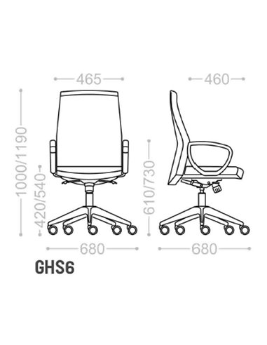 Кресло VAGHI MAEVA GHS6L, со средней спинкой