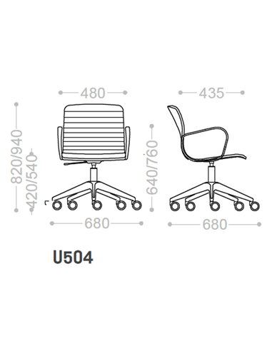 Кресло VAGHI UNION GUEST U504L, для посетителей, тканевое