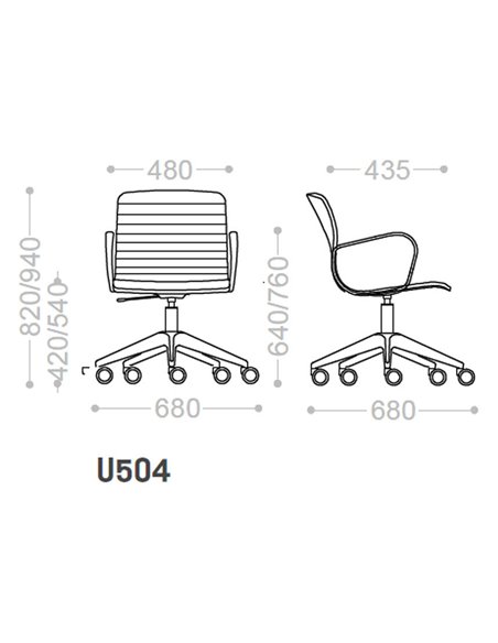 Кресло VAGHI UNION GUEST U504L, для посетителей, тканевое