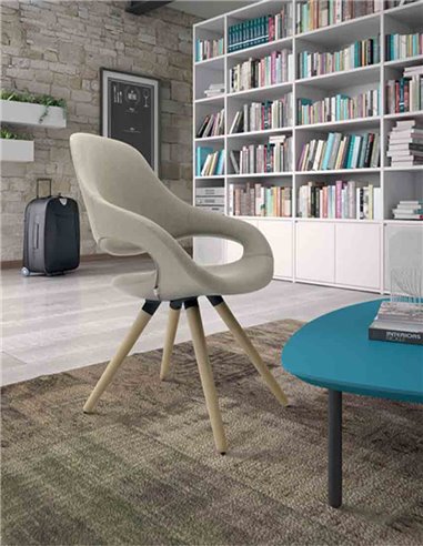Кресло LEYFORM SAMBA PLUS 51513 для посетителя, тканевое, с высокой спинкой