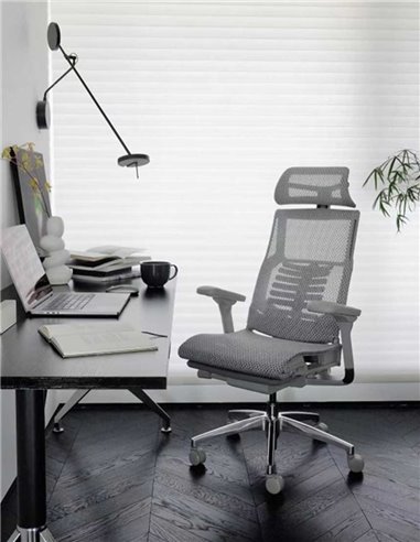 Крісло COMFORT POFIT 2 GREY з анатомічною підтримкою