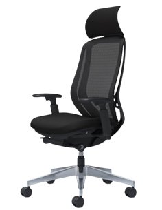 Кресло OKAMURA SYLPHY EXTRA HIGH BLACK для руководителя, сетка 2