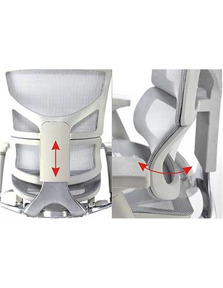 Кресло HOOKAY SAIL 2 GREY (RSA2M01-G), эргономичное, с подставкой под ноги
