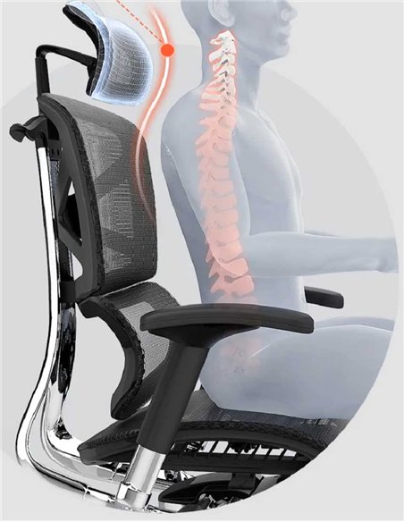 Кресло HOOKAY SHARP BLACK (HSRM01), для руководителя, эргономичное