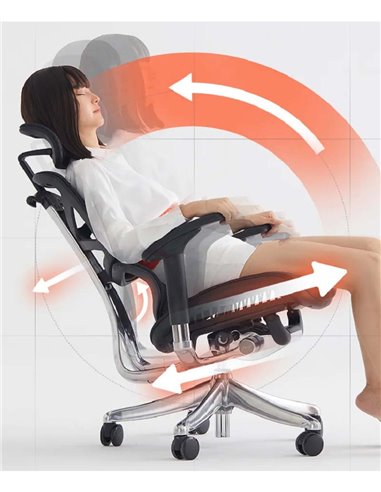 Кресло HOOKAY SHARP BLACK (HSRM01), для руководителя, эргономичное