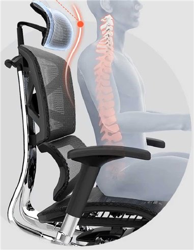 Кресло HOOKAY SHARP GREY (HSRM01-G), для руководителя, эргономичное