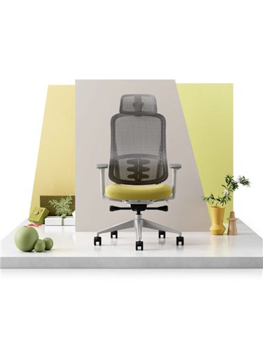 Кресло KRESLALUX S3-GH GREY, эргономичное