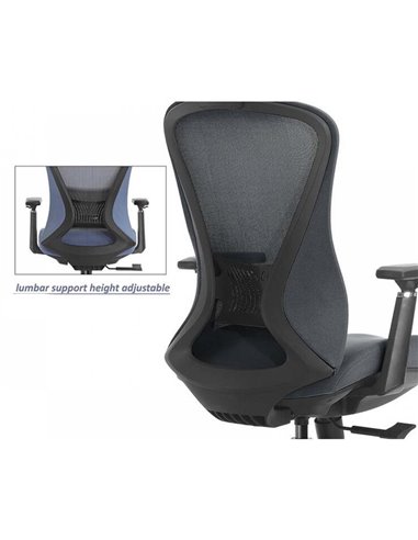 Кресло KRESLALUX K2-BH BLACK, эргономичное