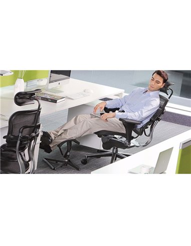 Подставка для ног COMFORT OTTOMAN GREY с регулировкой высоты, сетчатая
