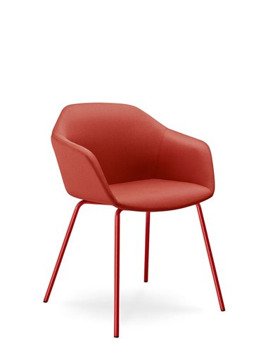 Конференц-кресло LD SEATING RIVA RI-02 SIGNAL RED на ножках