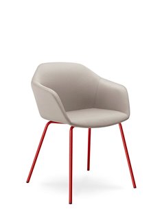 Конференц-кресло LD SEATING RIVA RI-02 SIGNAL RED на ножках 2