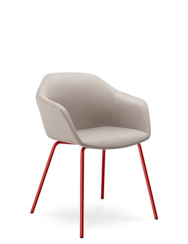 Конференц-кресло LD SEATING RIVA RI-02 SIGNAL RED на ножках