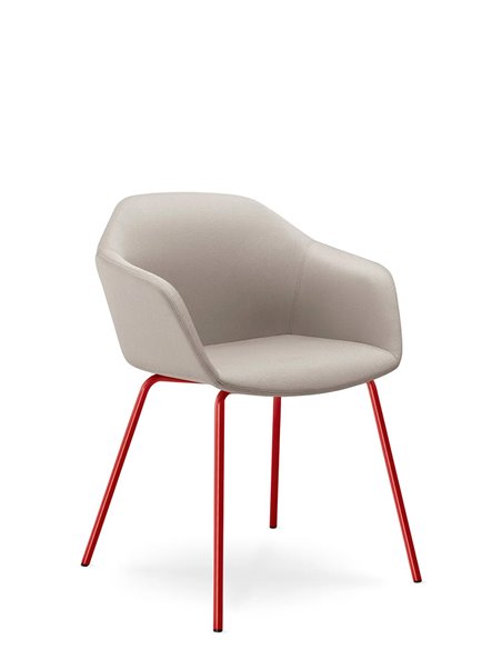 Конференц-кресло LD SEATING RIVA RI-02 SIGNAL RED на ножках