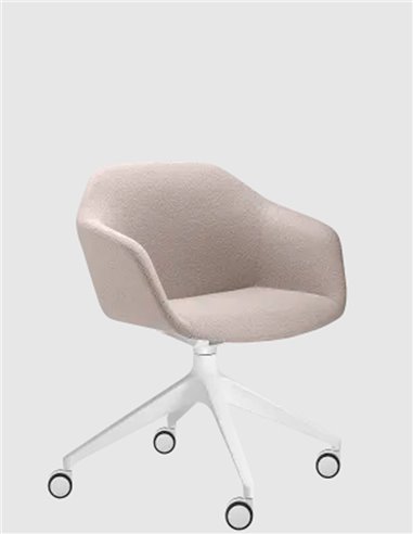 Конференц-кресло LD SEATING RIVA RI-02, F02-WH, на колесах