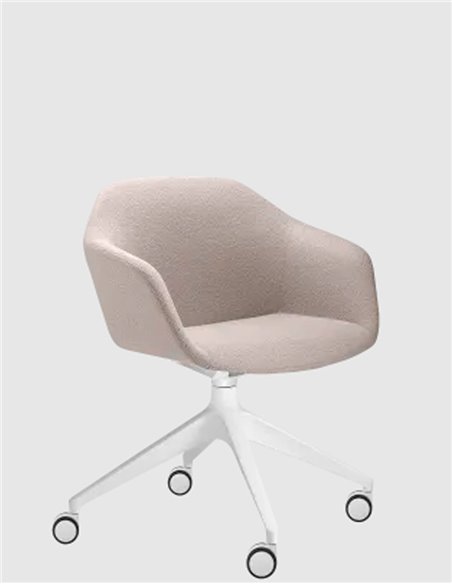 Конференц-кресло LD SEATING RIVA RI-02, F02-WH, на колесах