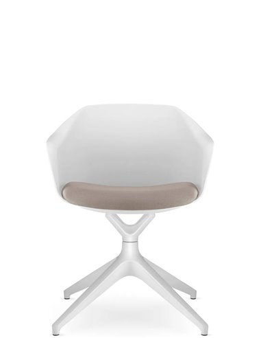 Кресло для посетителя LD SEATING RIVA RI-01, F01-WH, с мягким сиденьем