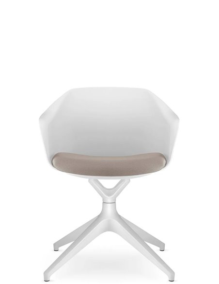 Кресло для посетителя LD SEATING RIVA RI-01, F01-WH, с мягким сиденьем