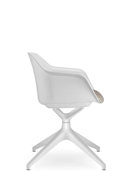 Кресло для посетителя LD SEATING RIVA RI-01, F01-WH, с мягким сиденьем
