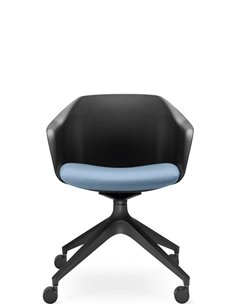 Кресло для посетителя LD SEATING RIVA RI-01, F02-BL, с мягким сиденьем 2