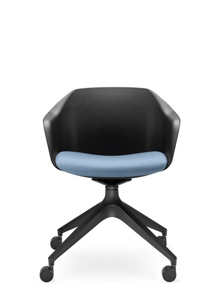 Кресло для посетителя LD SEATING RIVA RI-01, F02-BL, с мягким сиденьем