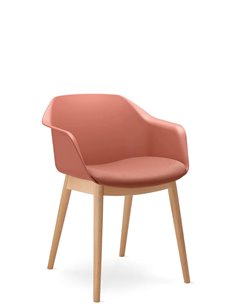 Кресло для посетителя LD SEATING RIVA RI-01, D на ножках, с мягким сиденьем