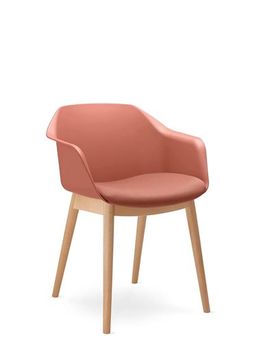 Крісло для відвідувача LD SEATING RIVA RI-01, D на ніжках, з м'яким сидінням