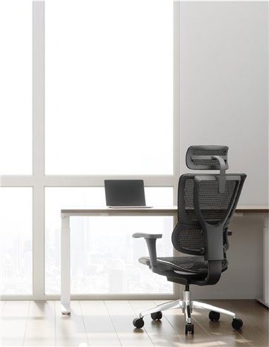 Кресло MIRUS-IOO PROJECT 2 (IOOB2WB-AB-HAM, СЕТКА Т-168-B1 BLACK), эргономичное