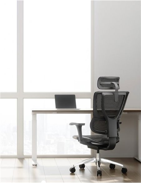 Кресло MIRUS-IOO PROJECT 2 (IOOB2WB-AB-HAM, СЕТКА Т-168-B1 BLACK), эргономичное