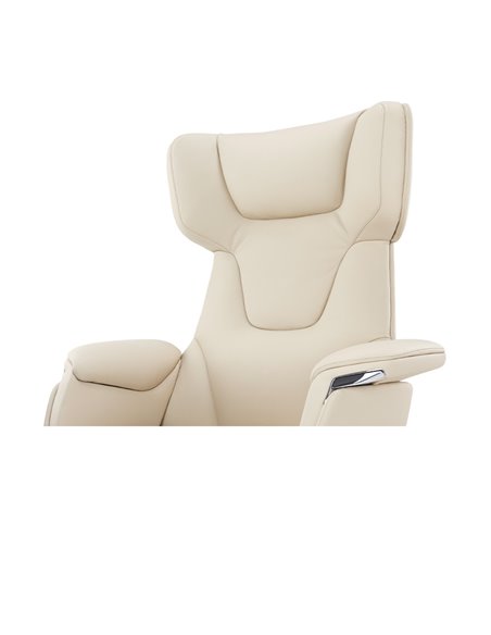 Кресло KRESLALUX ROWAN IVORY для руководителя, кожаное