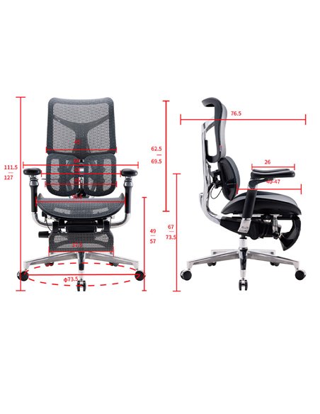 Кресло SIHOO DORO-S300 BLACK эргономичное