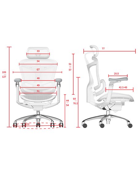 Кресло SIHOO DORO-C300 WHITE эргономичное