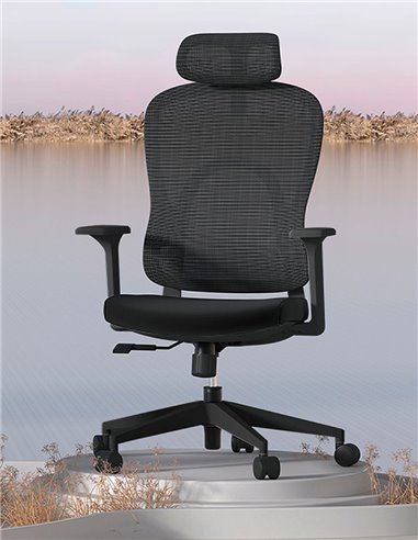 Кресло KRESLALUX GO-SIT 645-1A BLACK, эргономичное