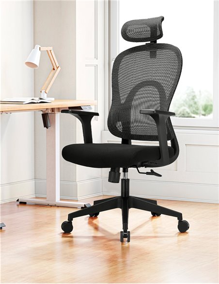 Кресло KRESLALUX GO-SIT 645-1A BLACK, эргономичное