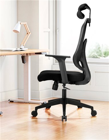 Кресло KRESLALUX GO-SIT 645-1A BLACK, эргономичное
