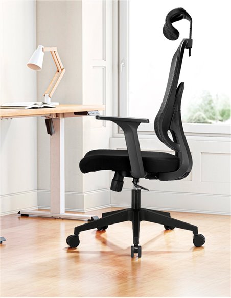 Кресло KRESLALUX GO-SIT 645-1A BLACK, эргономичное