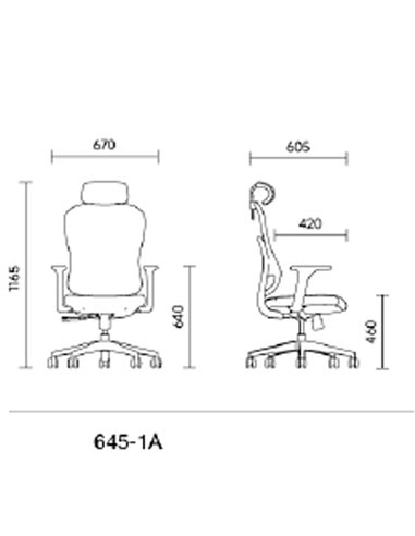 Кресло KRESLALUX GO-SIT 645-1A BLACK, эргономичное