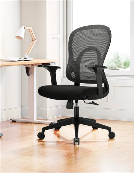 Кресло KRESLALUX GO-SIT 645-1B BLACK, эргономичное