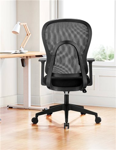 Кресло KRESLALUX GO-SIT 645-1B BLACK, эргономичное