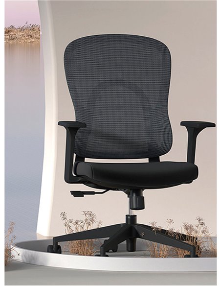 Кресло KRESLALUX GO-SIT 645-1B BLACK, эргономичное